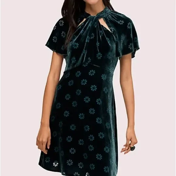 Katespade Clover Velvet dress - Picture 1 of 11
